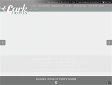 Tablet Screenshot of larkhotels.com